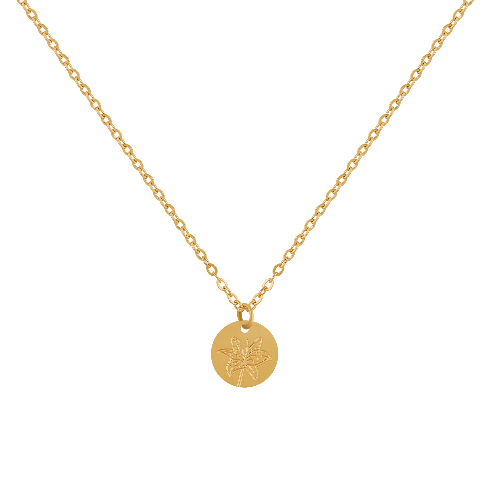 Birth Flower Pendant Necklace