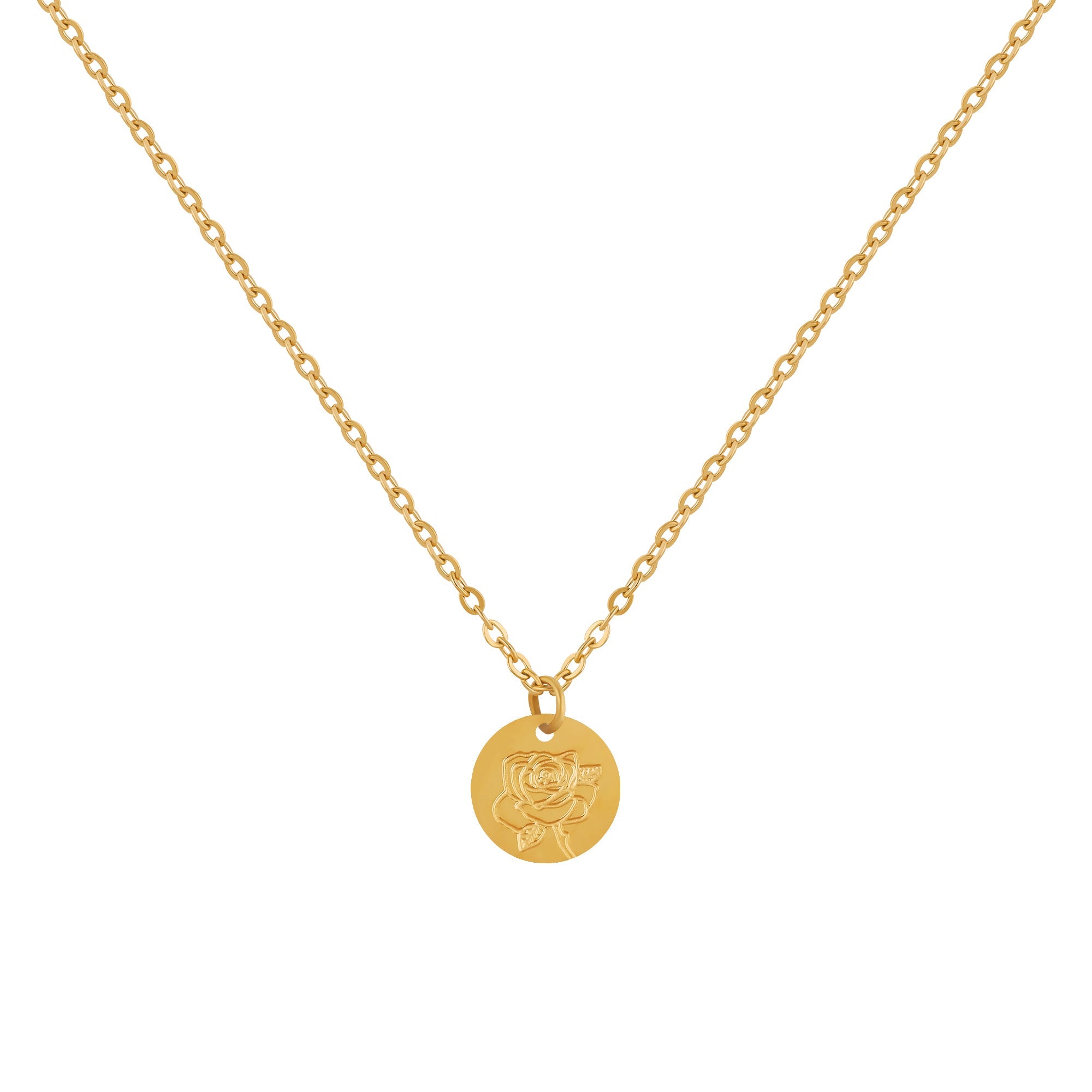 Birth Flower Pendant Necklace