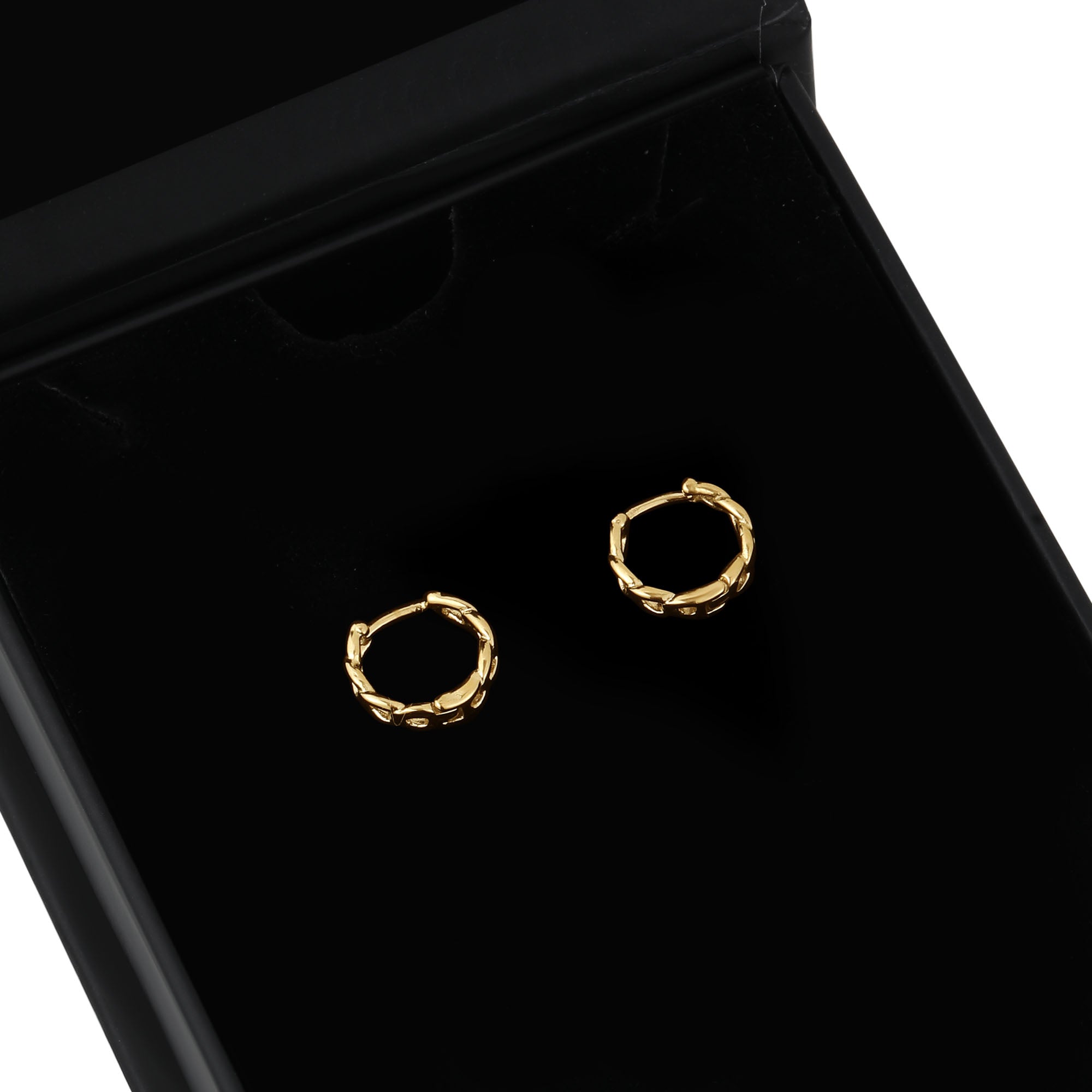 Cuban Link Huggie Earrings