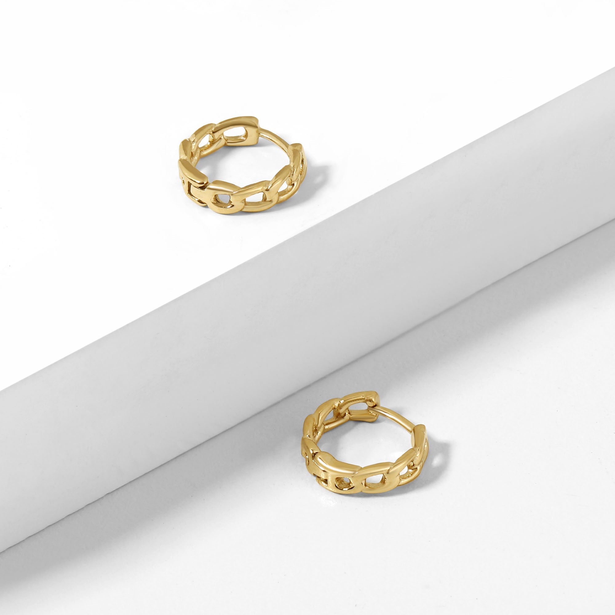 Cuban Link Huggie Earrings