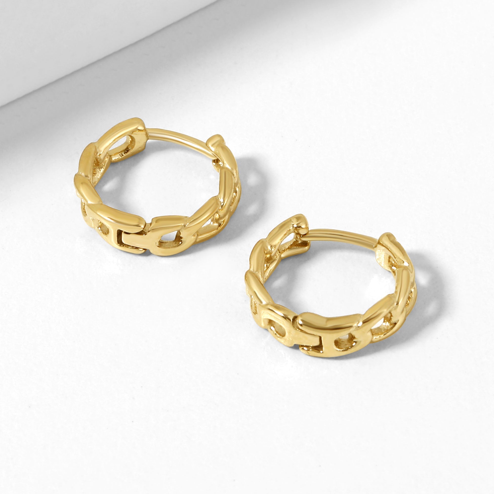 Cuban Link Huggie Earrings