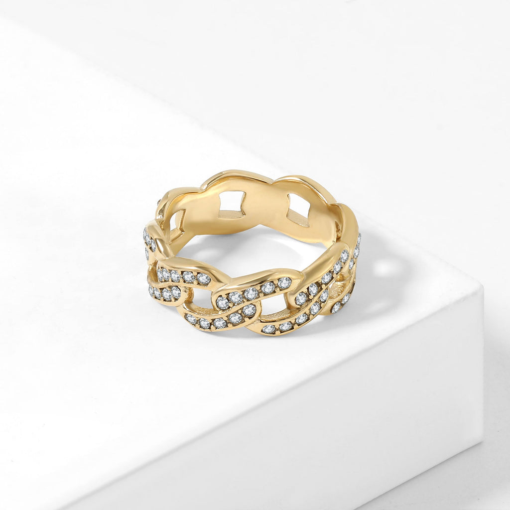 Iced Cuban Link Ring
