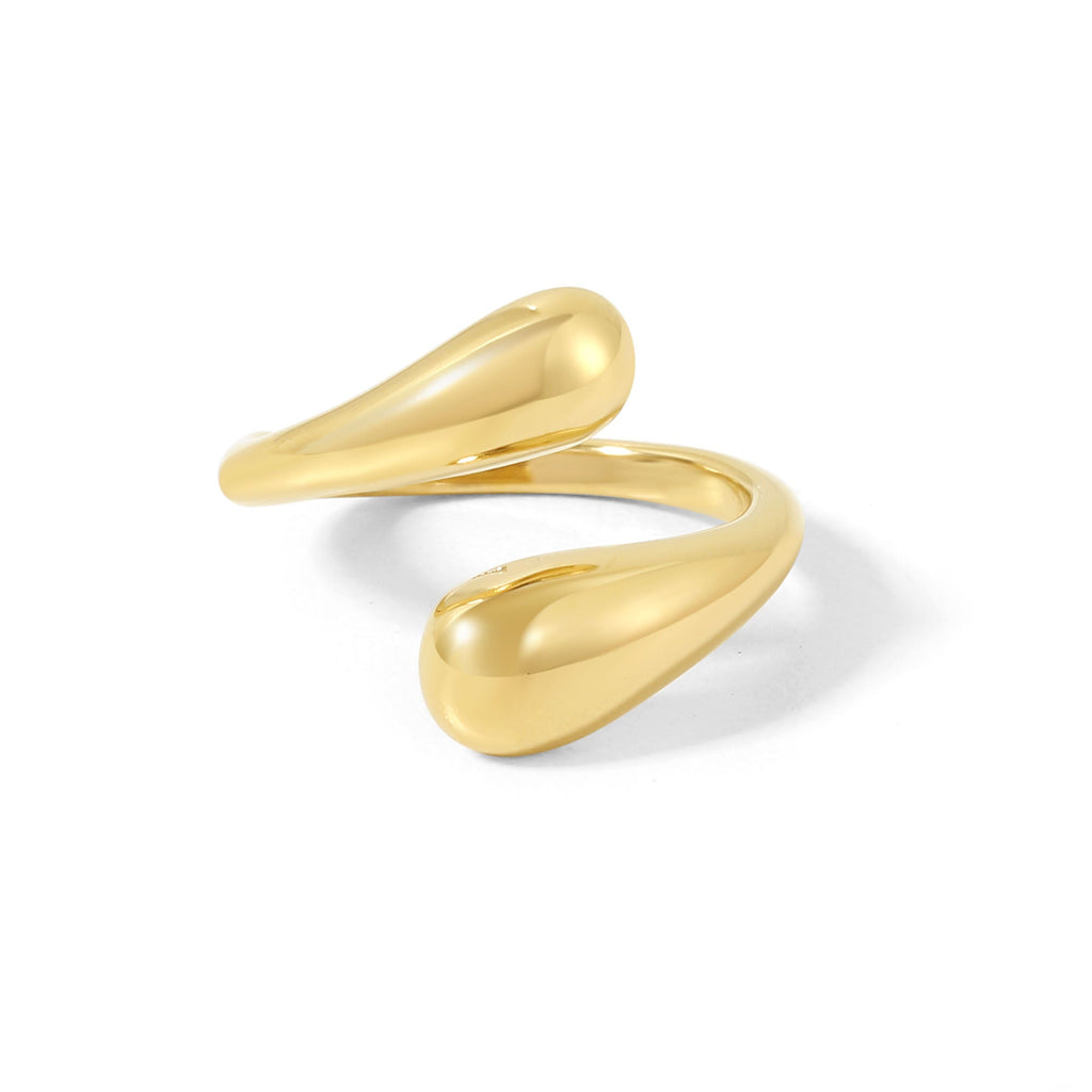 Open Twist Drop Ring