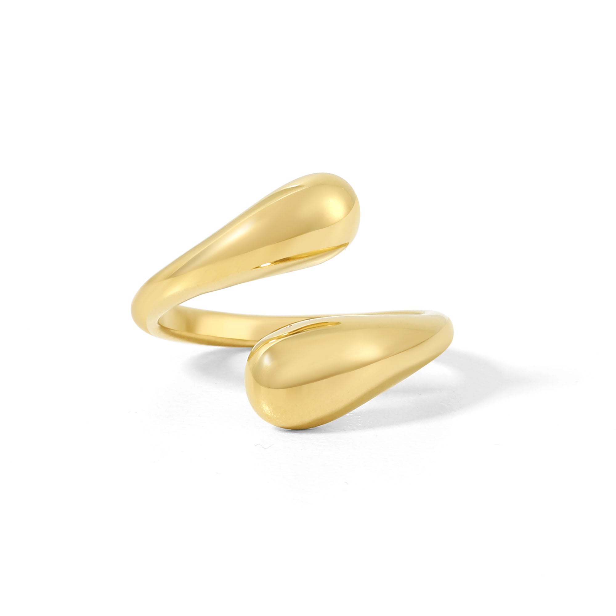 Open Twist Drop Ring