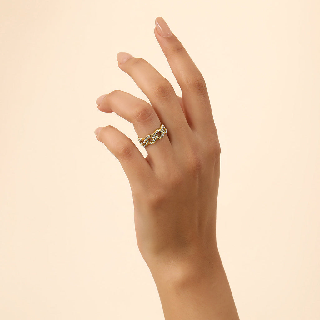 Iced Cuban Link Ring