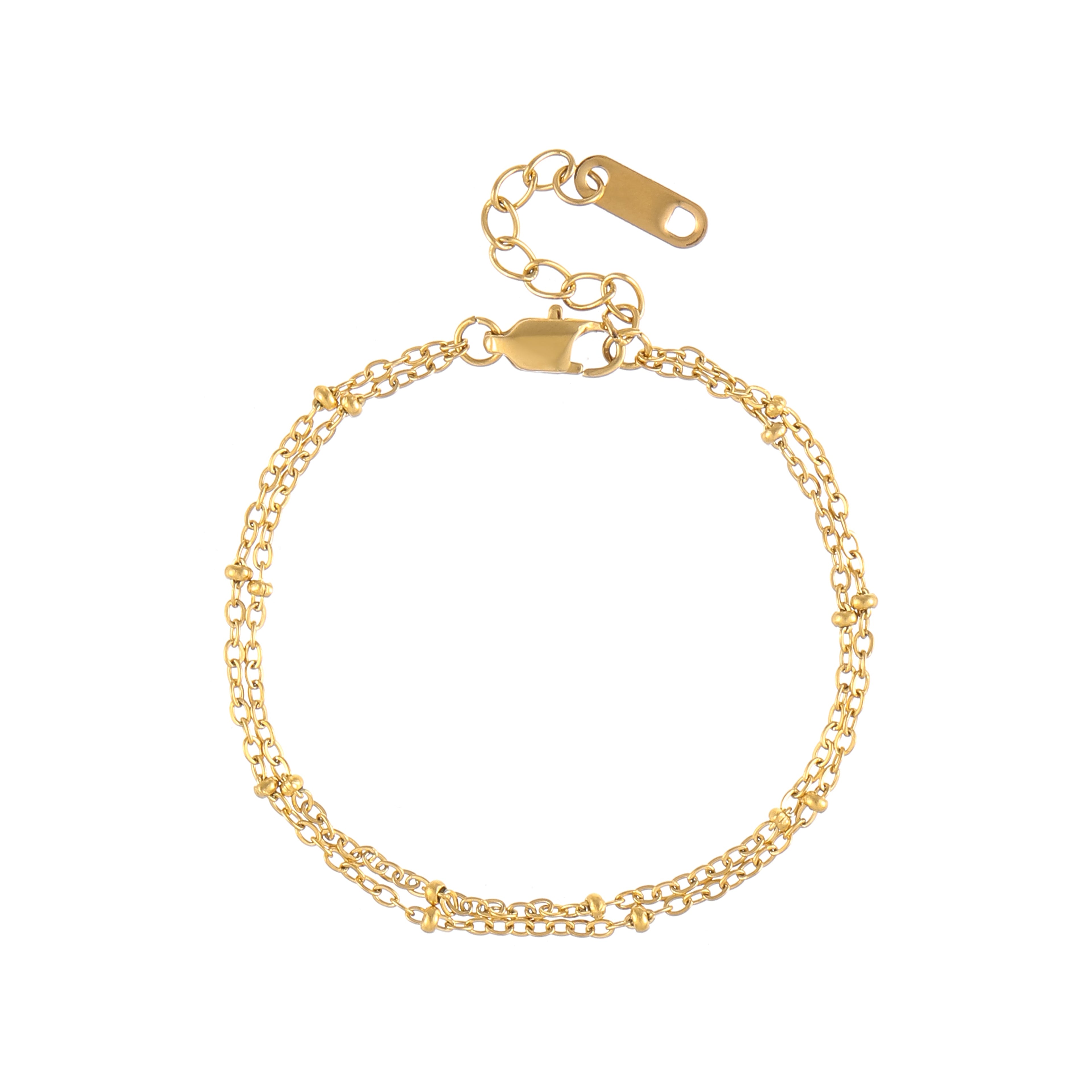 Double Satellite Chain Bracelet