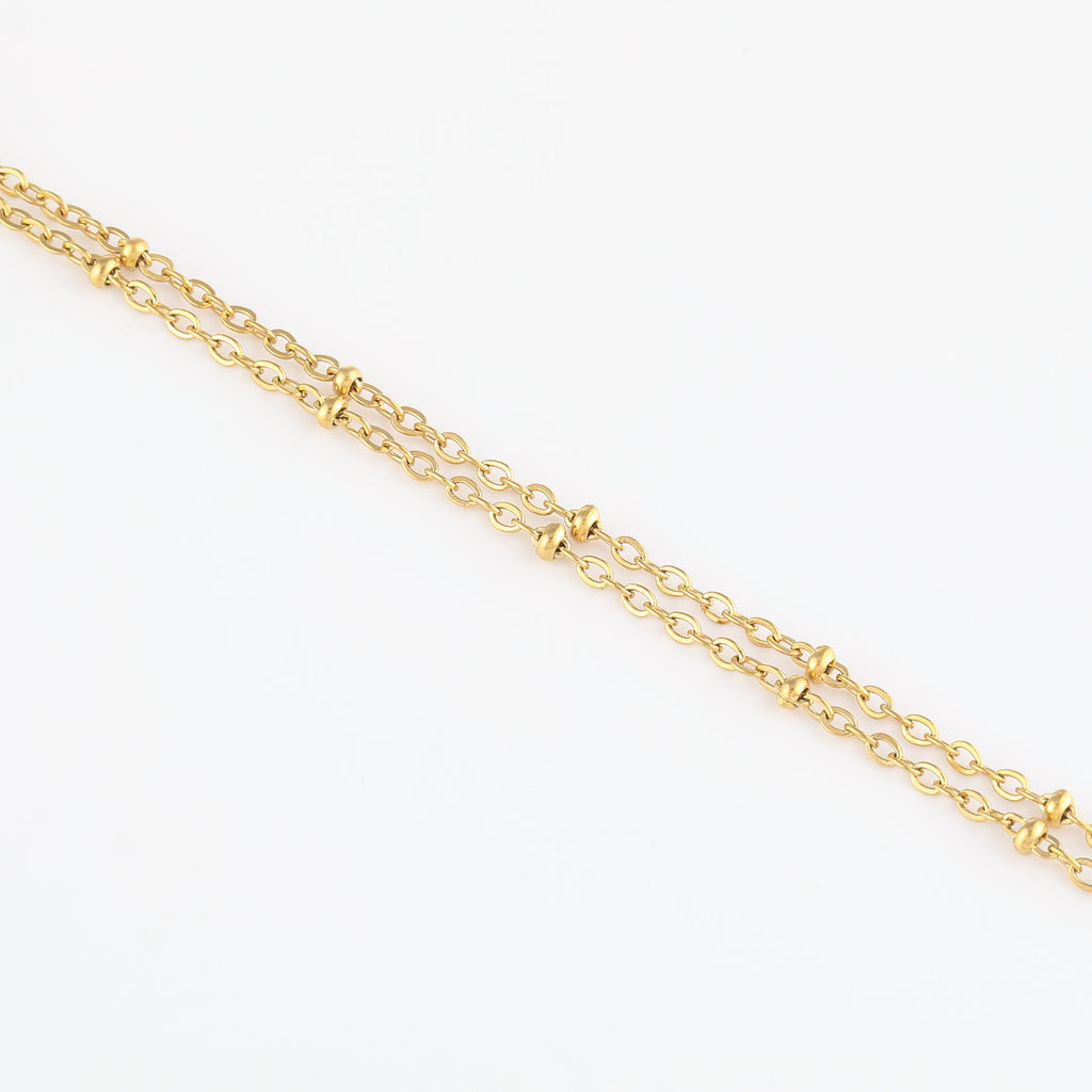 Double Satellite Chain Bracelet