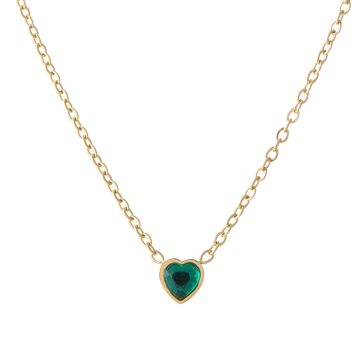 Heart Birthstone Necklace