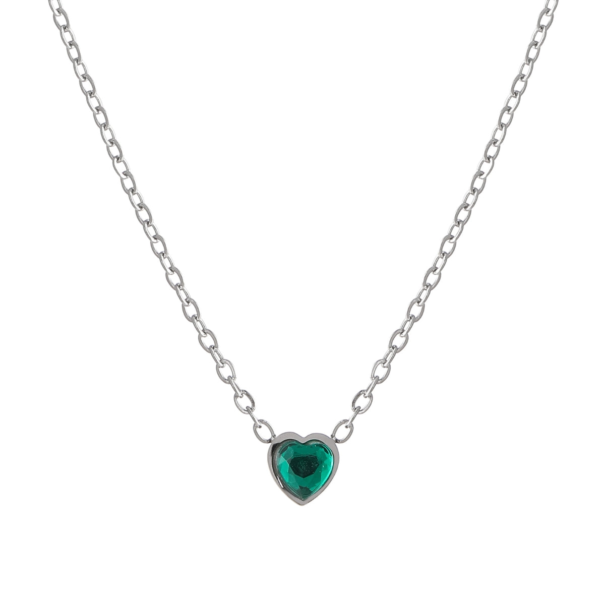 Heart Birthstone Necklace