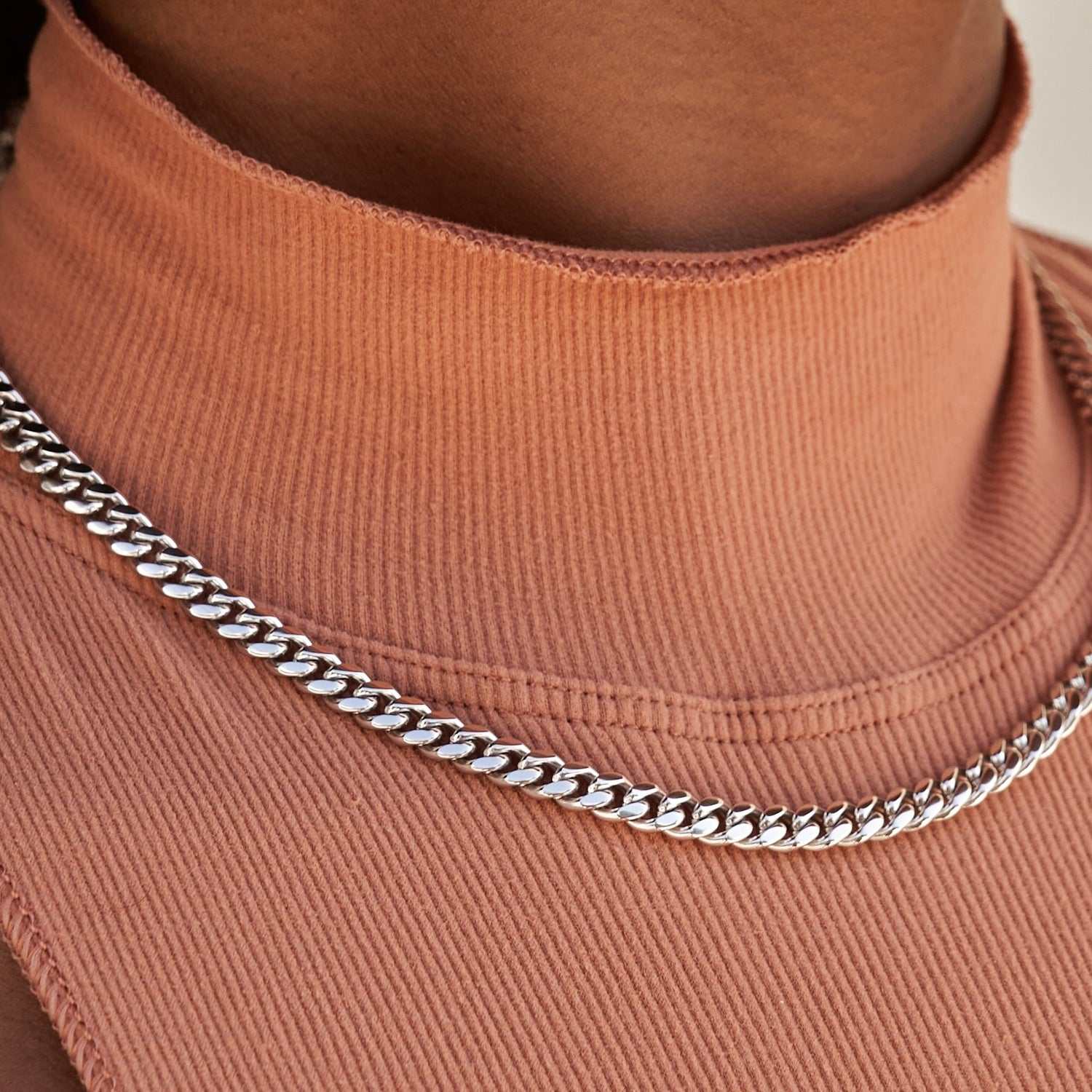 Miami Cuban Necklace in White Gold - 5mm