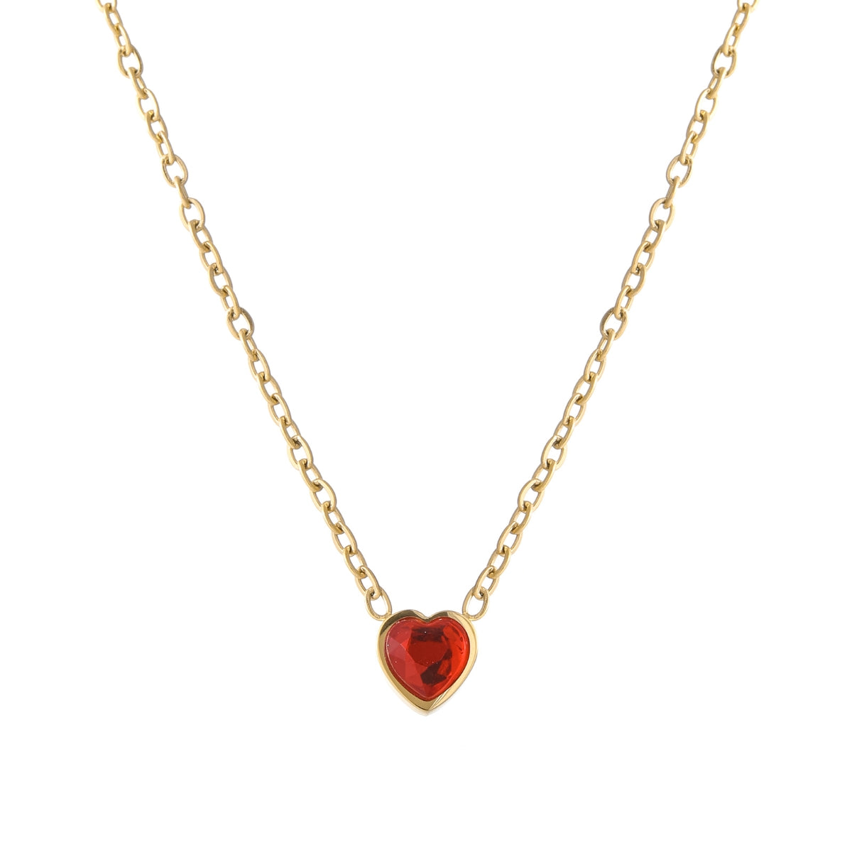 Heart Birthstone Necklace