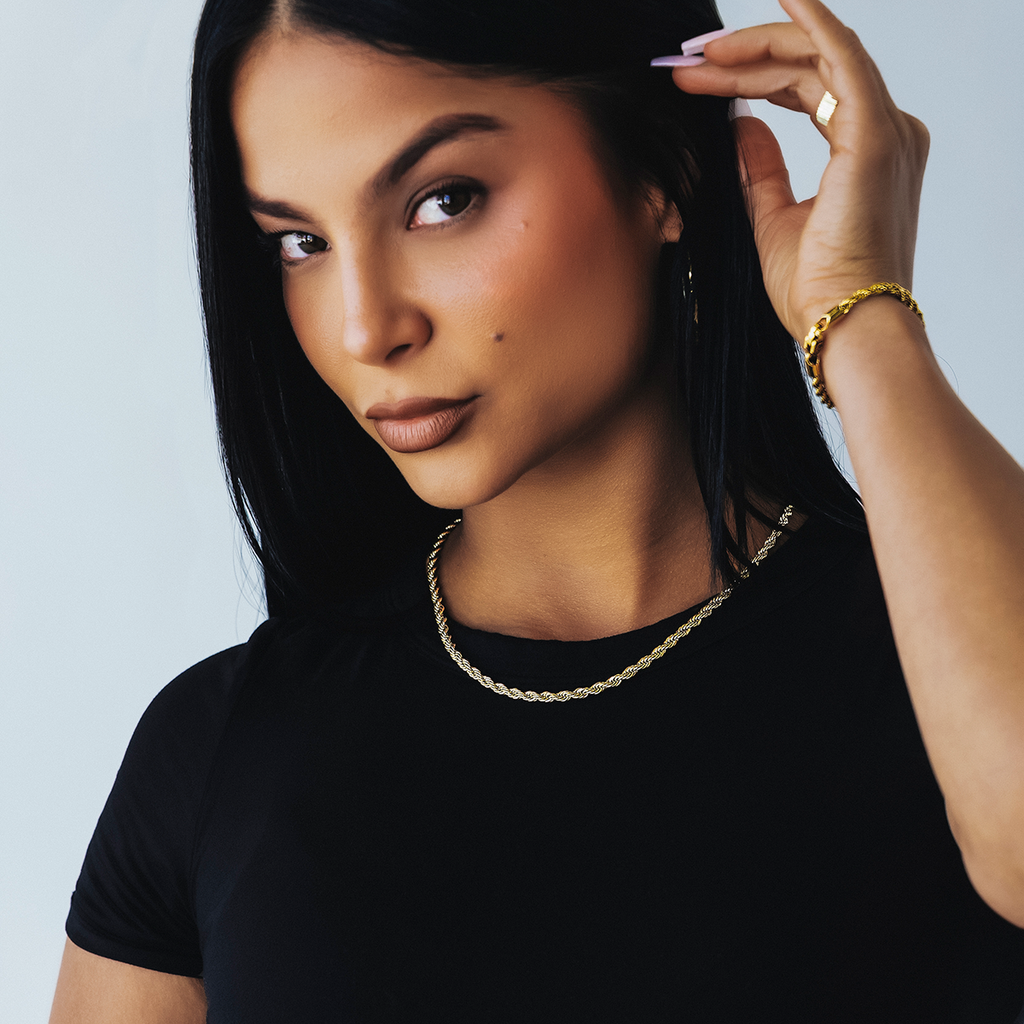 Rope Necklace in Yellow Gold - 4mm