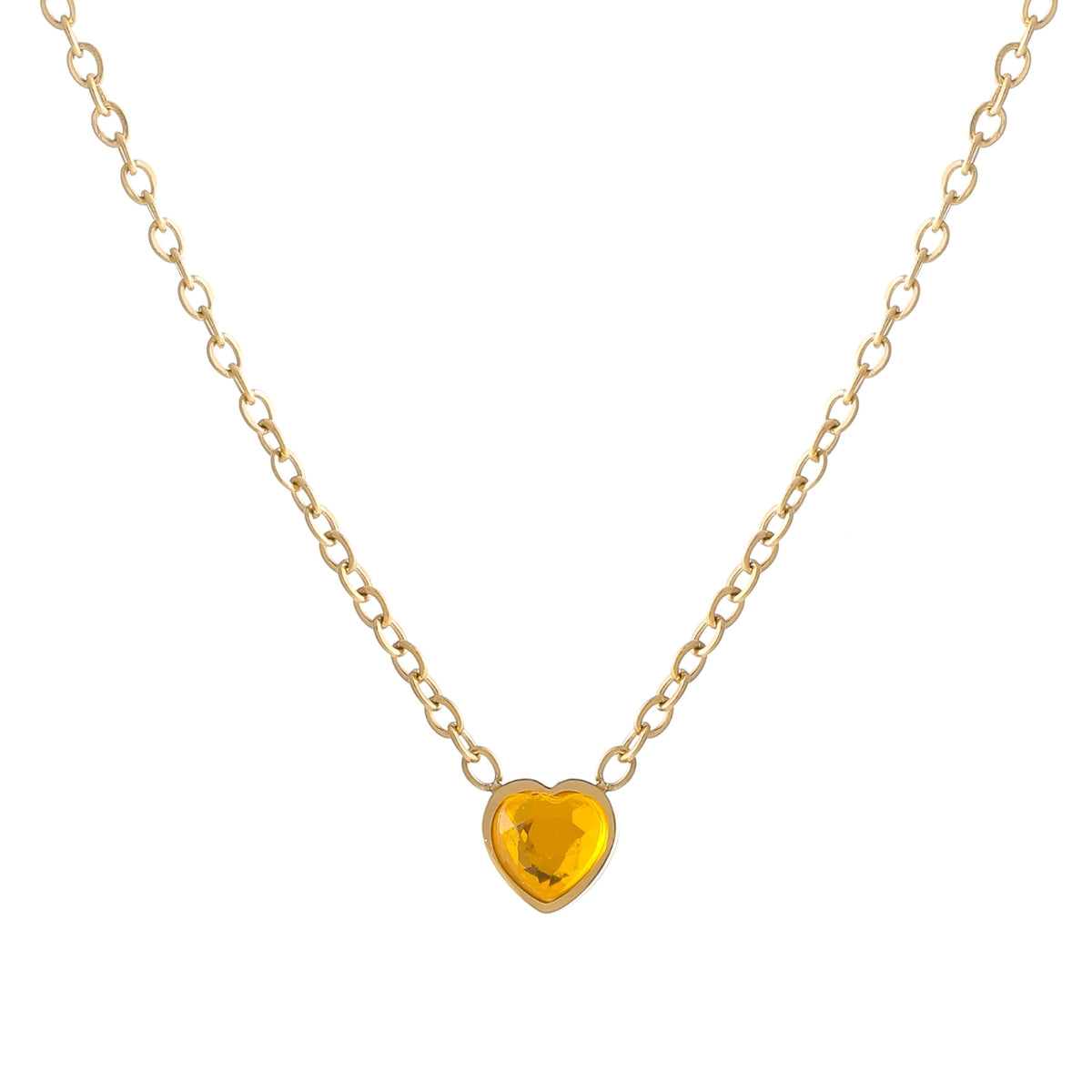 Heart Birthstone Necklace