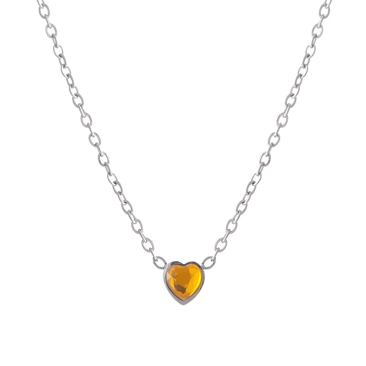 Heart Birthstone Necklace