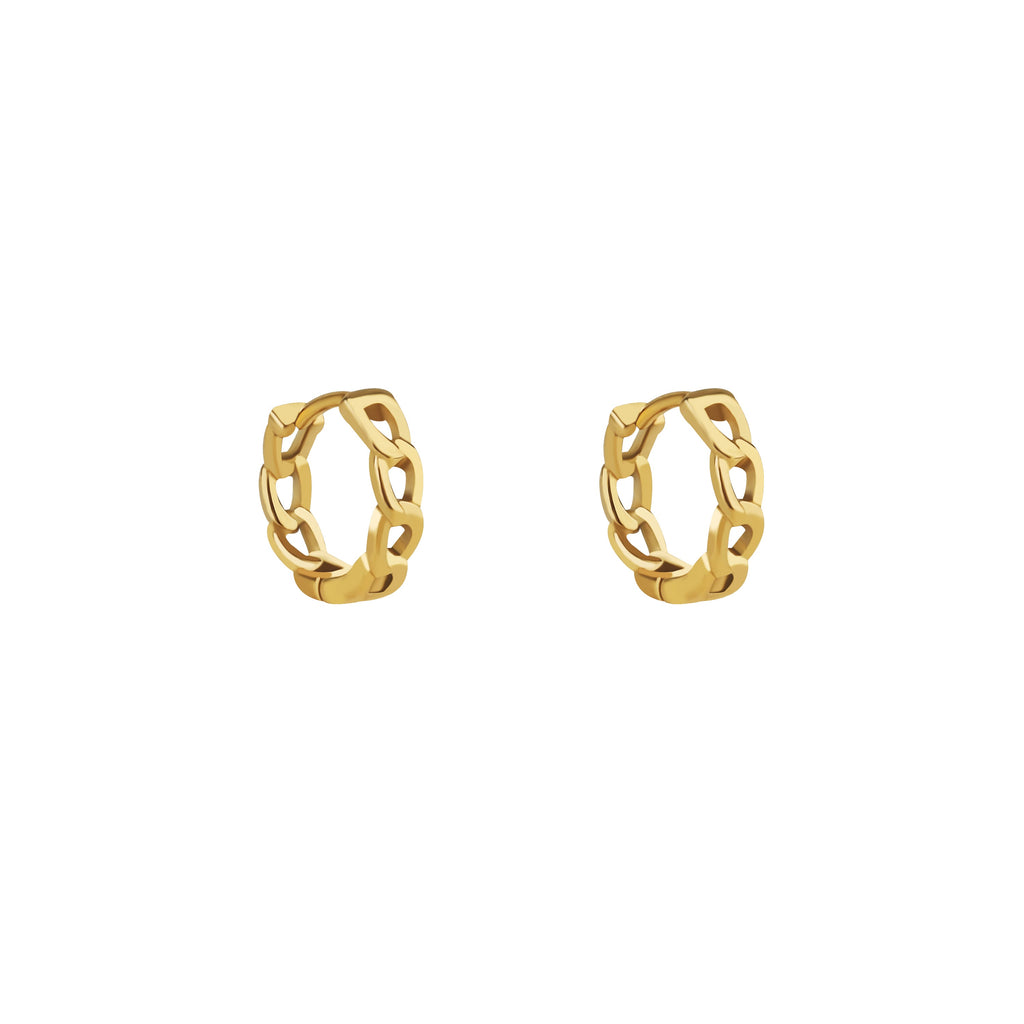 Cuban Link Huggie Earrings