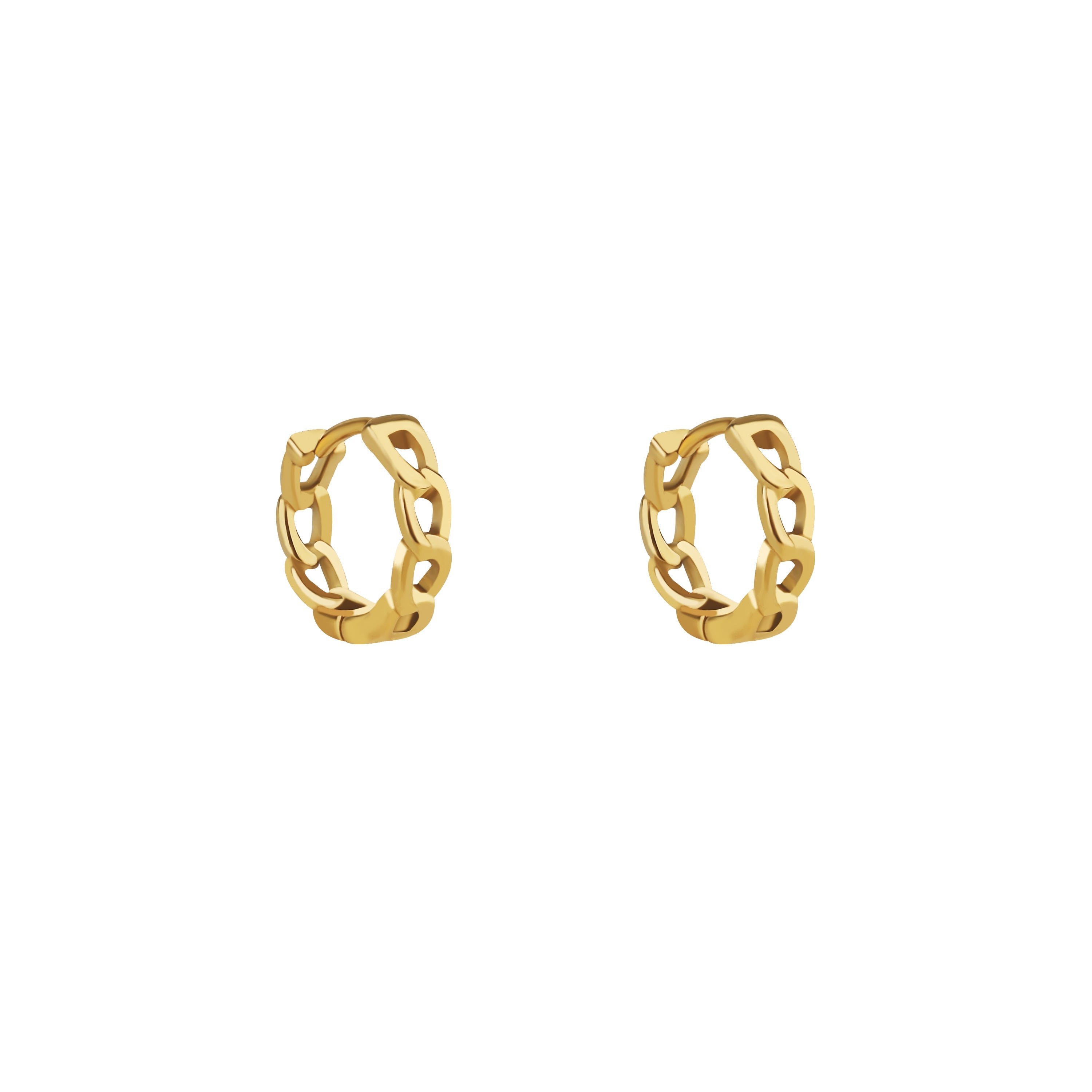 Cuban Link Huggie Earrings