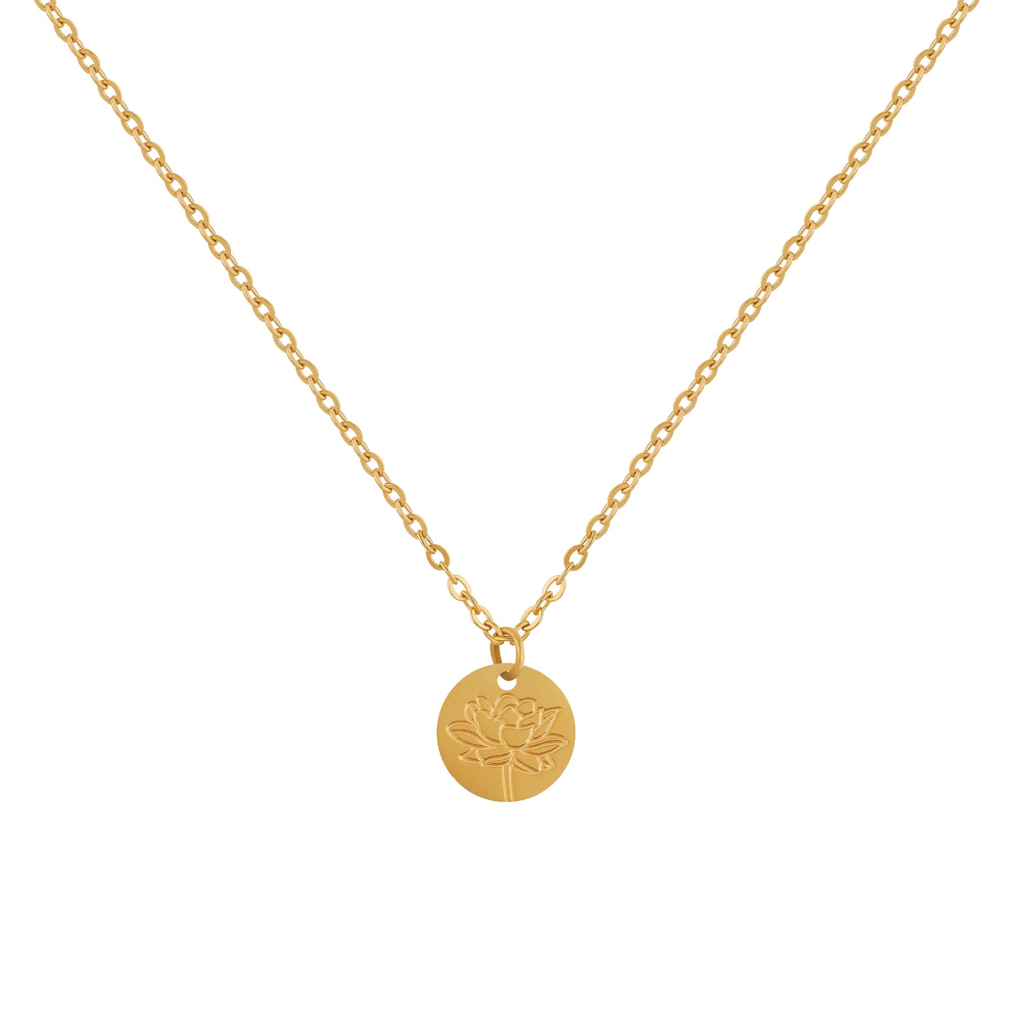 Birth Flower Pendant Necklace