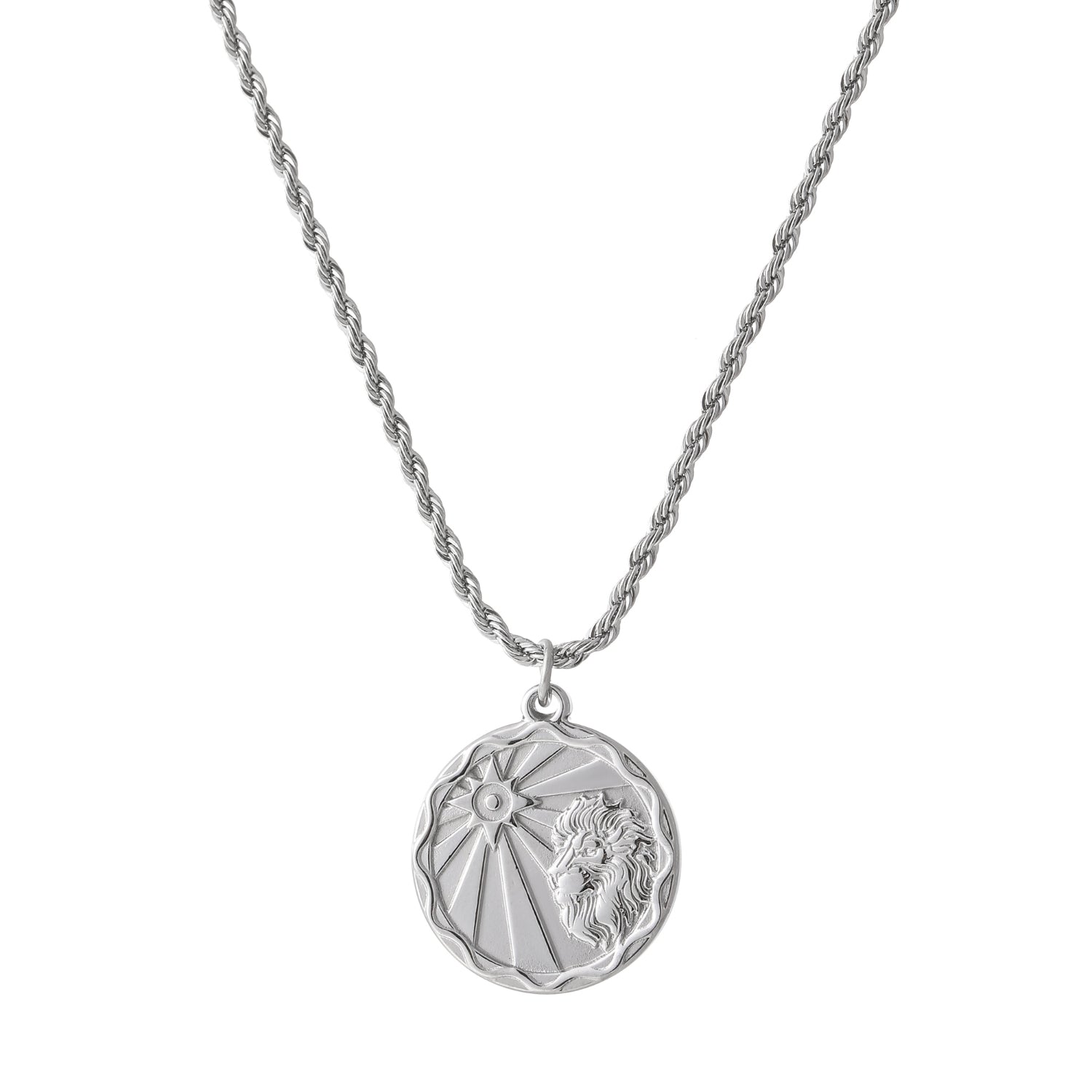 Zodiac Coin Necklace w/ Rope Chain