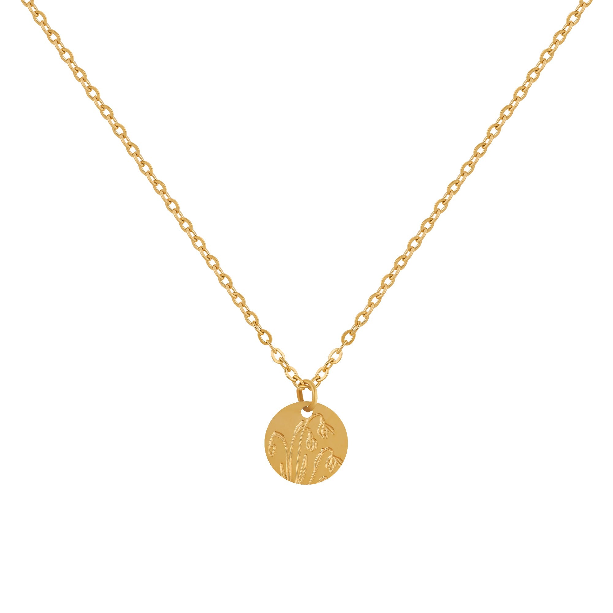 Birth Flower Pendant Necklace
