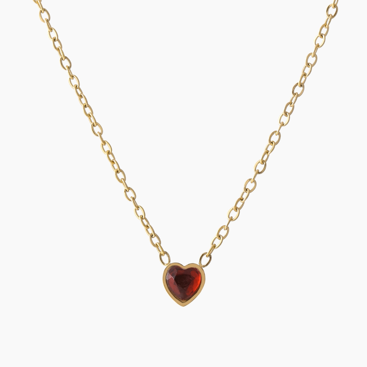 Heart Birthstone Necklace