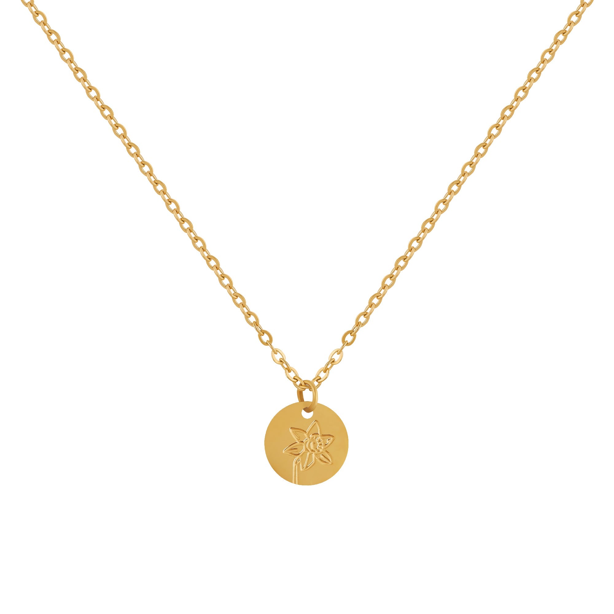 Birth Flower Pendant Necklace