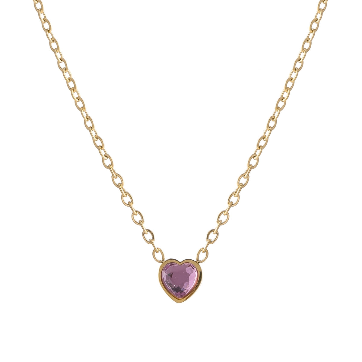 Heart Birthstone Necklace