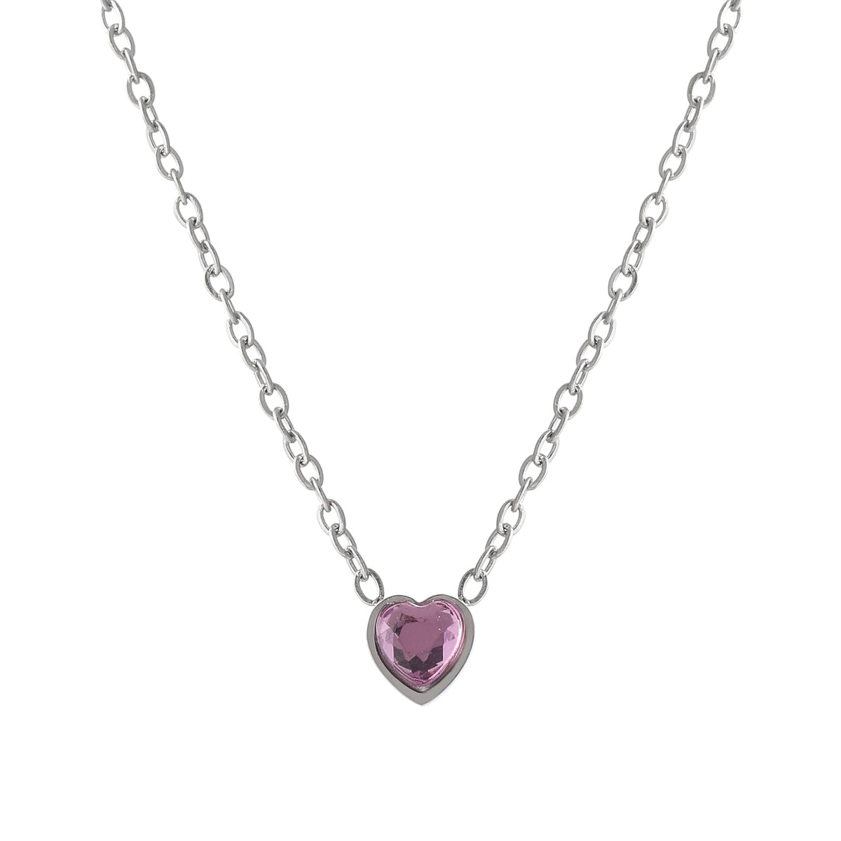 Heart Birthstone Necklace