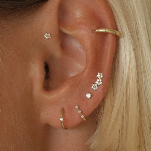 Alex micro flower piercing
