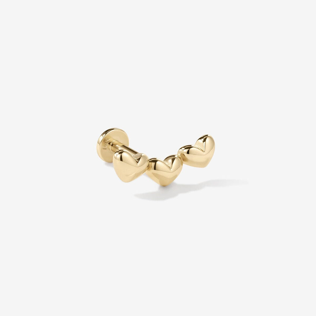 Allen triple micro heart piercing
