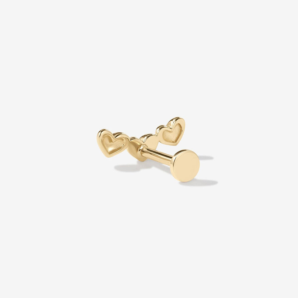 Allen triple micro heart piercing