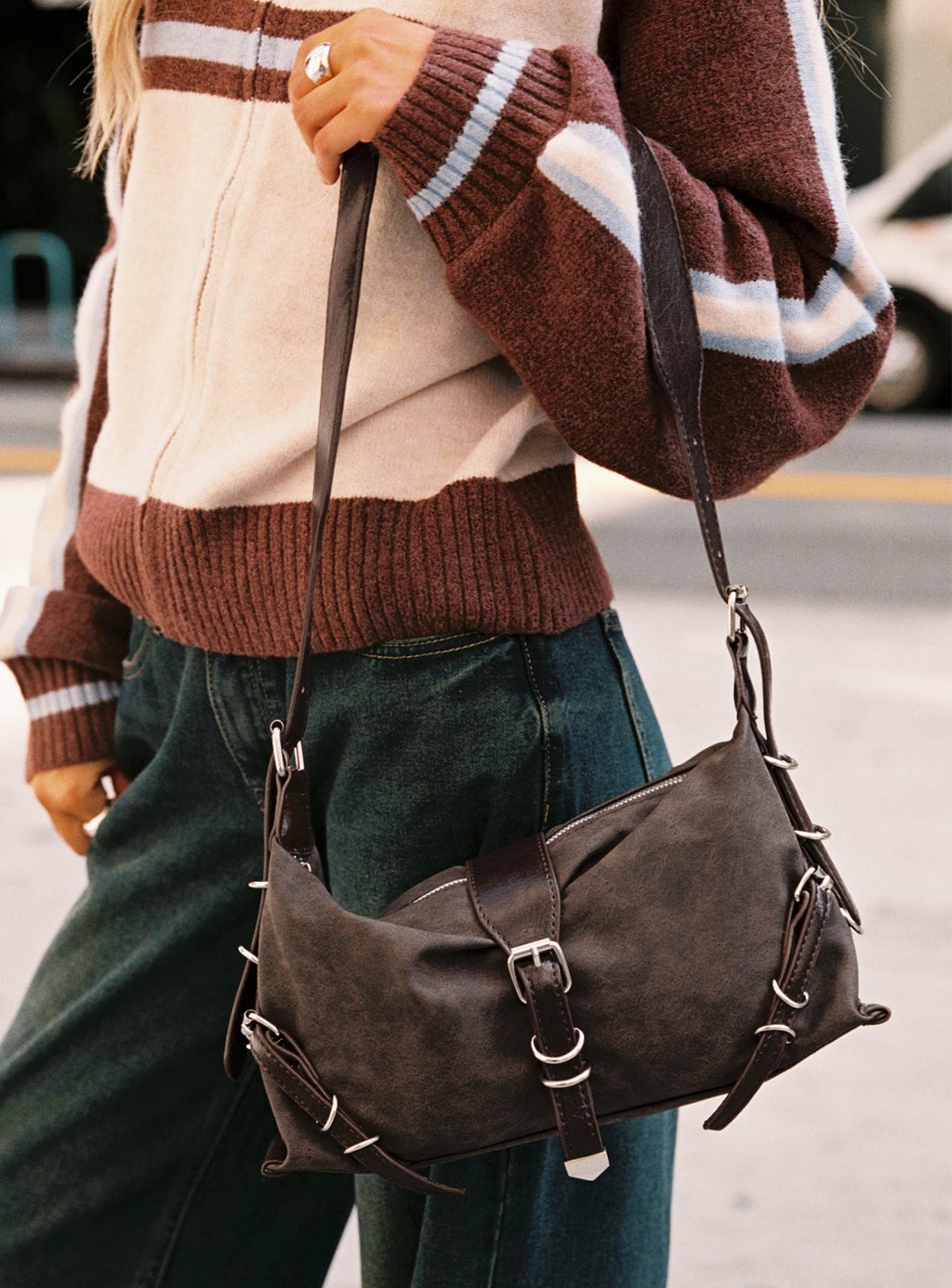 Anatolius Shoulder Bag Washed Brown