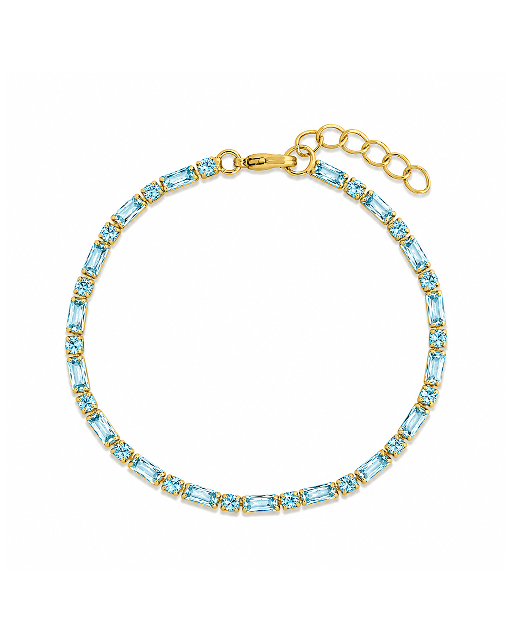 Georgia Aquamarine CZ Tennis Bracelet
