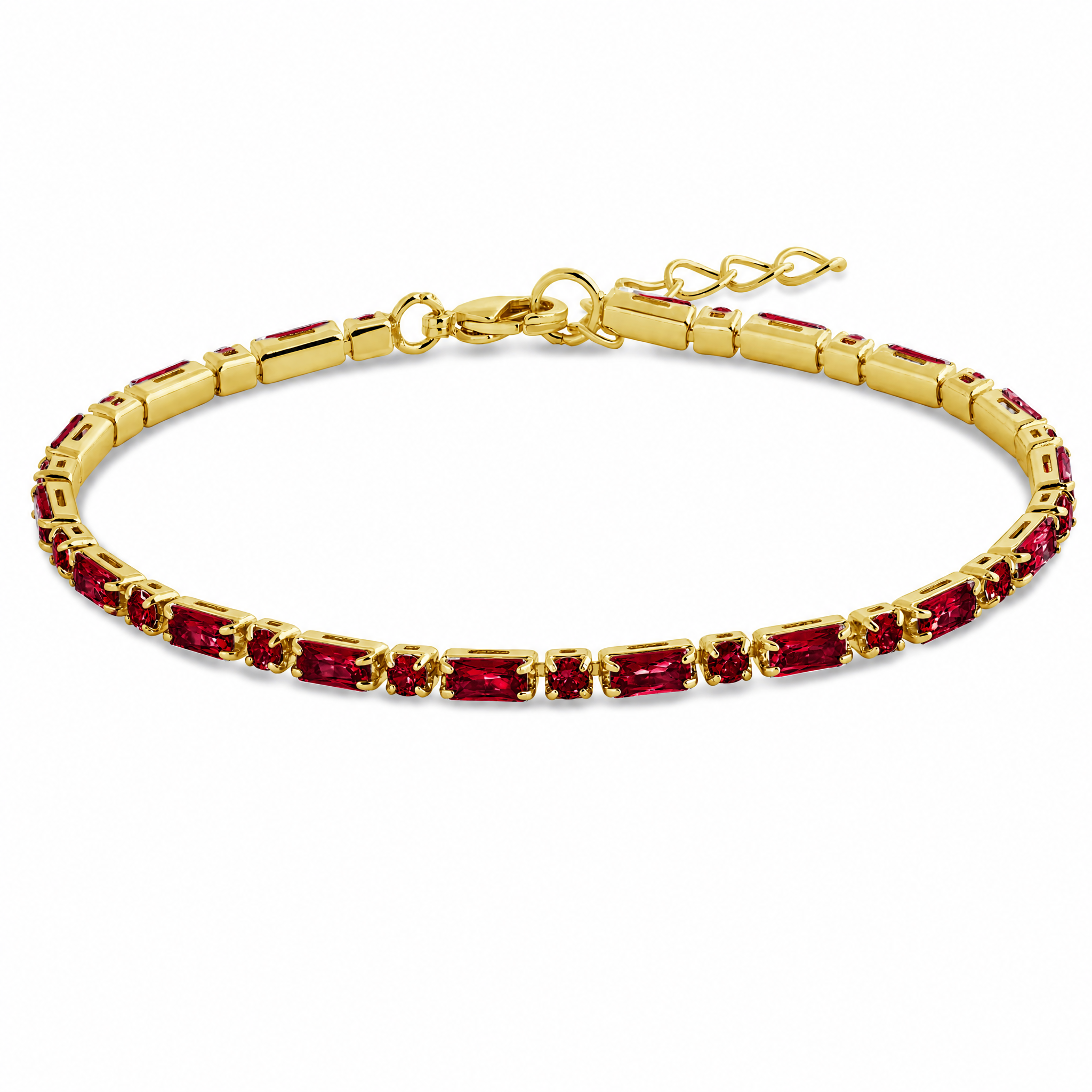 Georgia Garnet CZ Tennis Bracelet