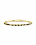 Helene Black CZ Bezel Eternity Tennis Bracelet