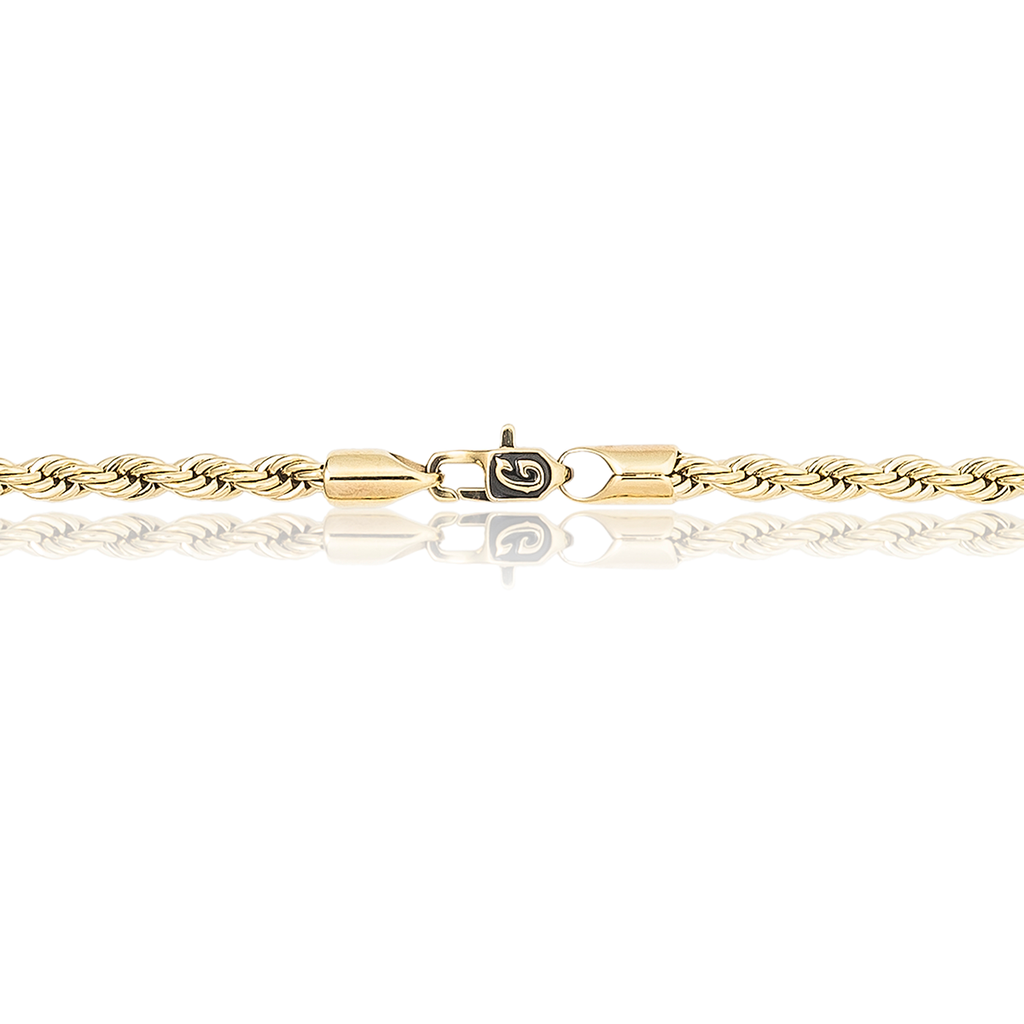 Rope Necklace in Yellow Gold - 4mm