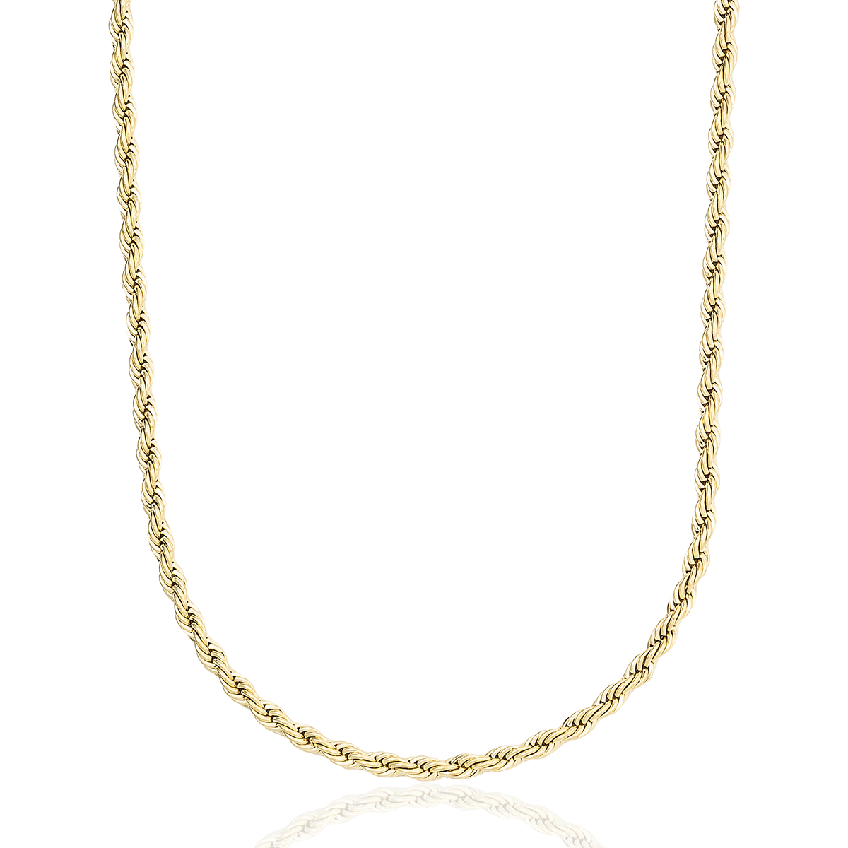 Rope Necklace in Yellow Gold - 4mm