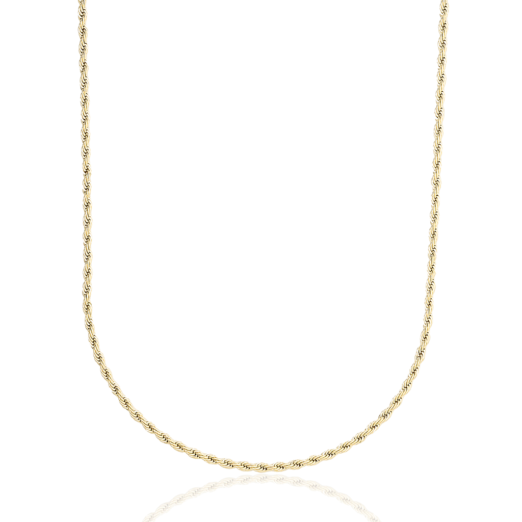 Rope Necklace in Yellow Gold - 2mm