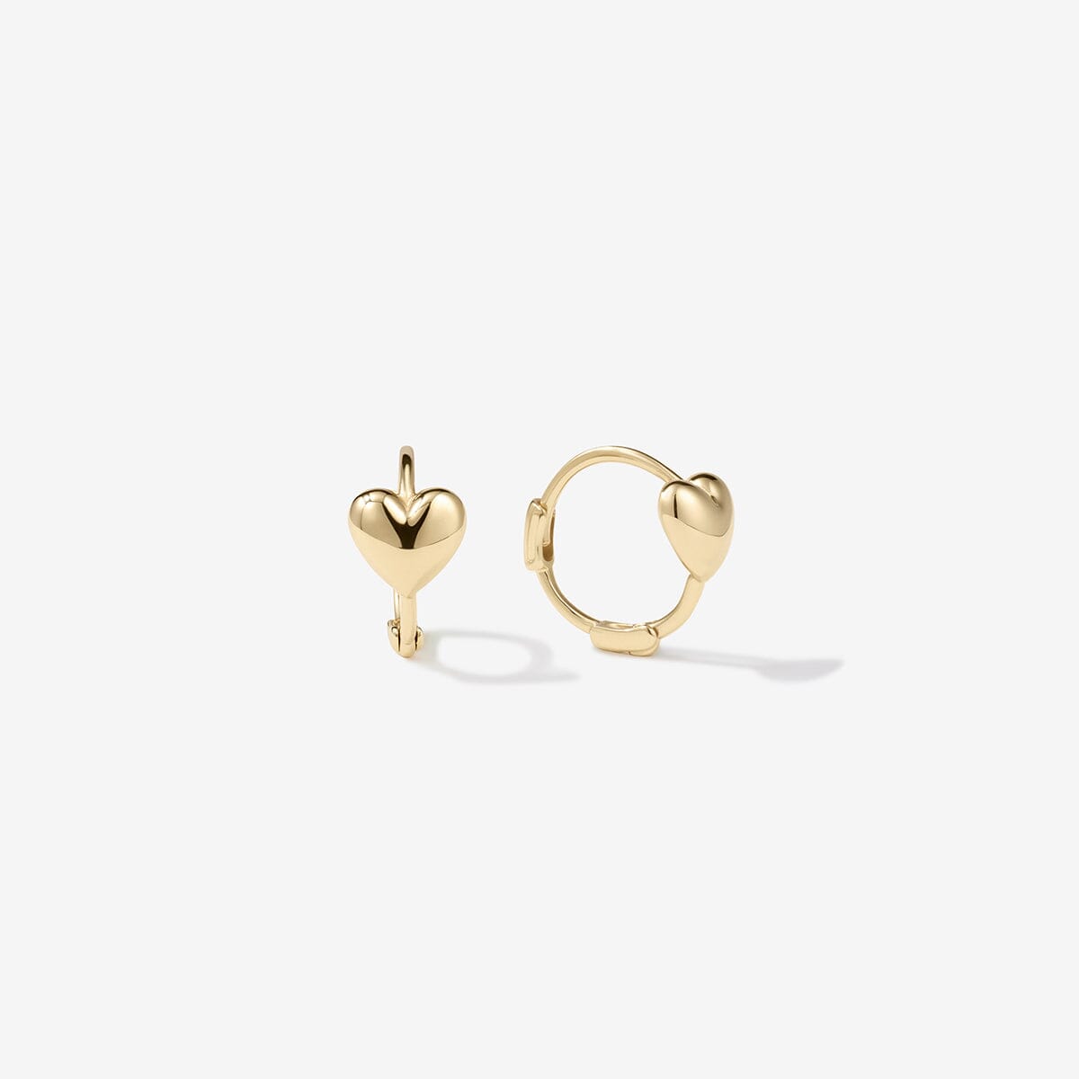 Justin micro heart huggie earrings