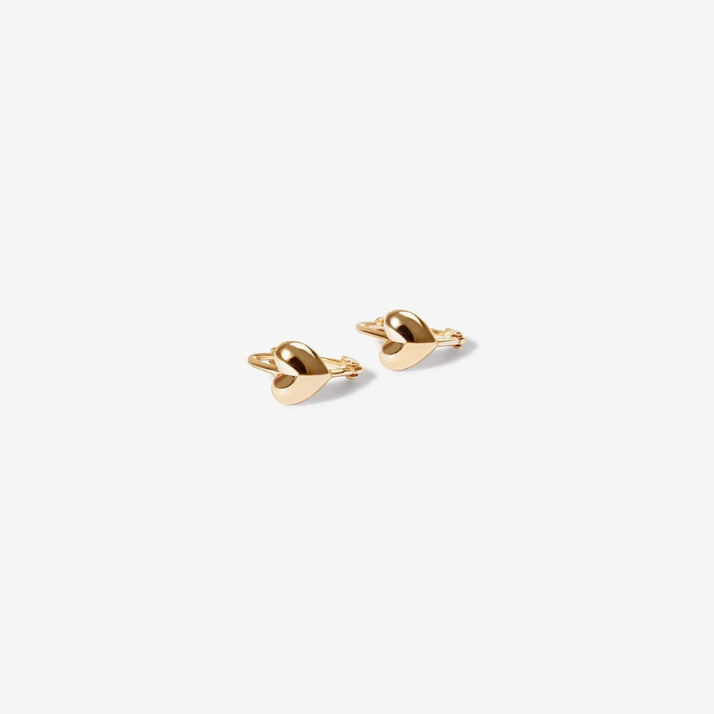 Justin micro heart huggie earrings
