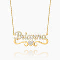 Iced Heart Name Necklace