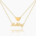 Heart Layer Name Necklace