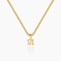 Gothic Letter Necklace w/ Cuban Chain