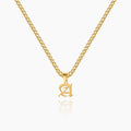 Kids Gothic Letter Necklace w/ Cuban Chain