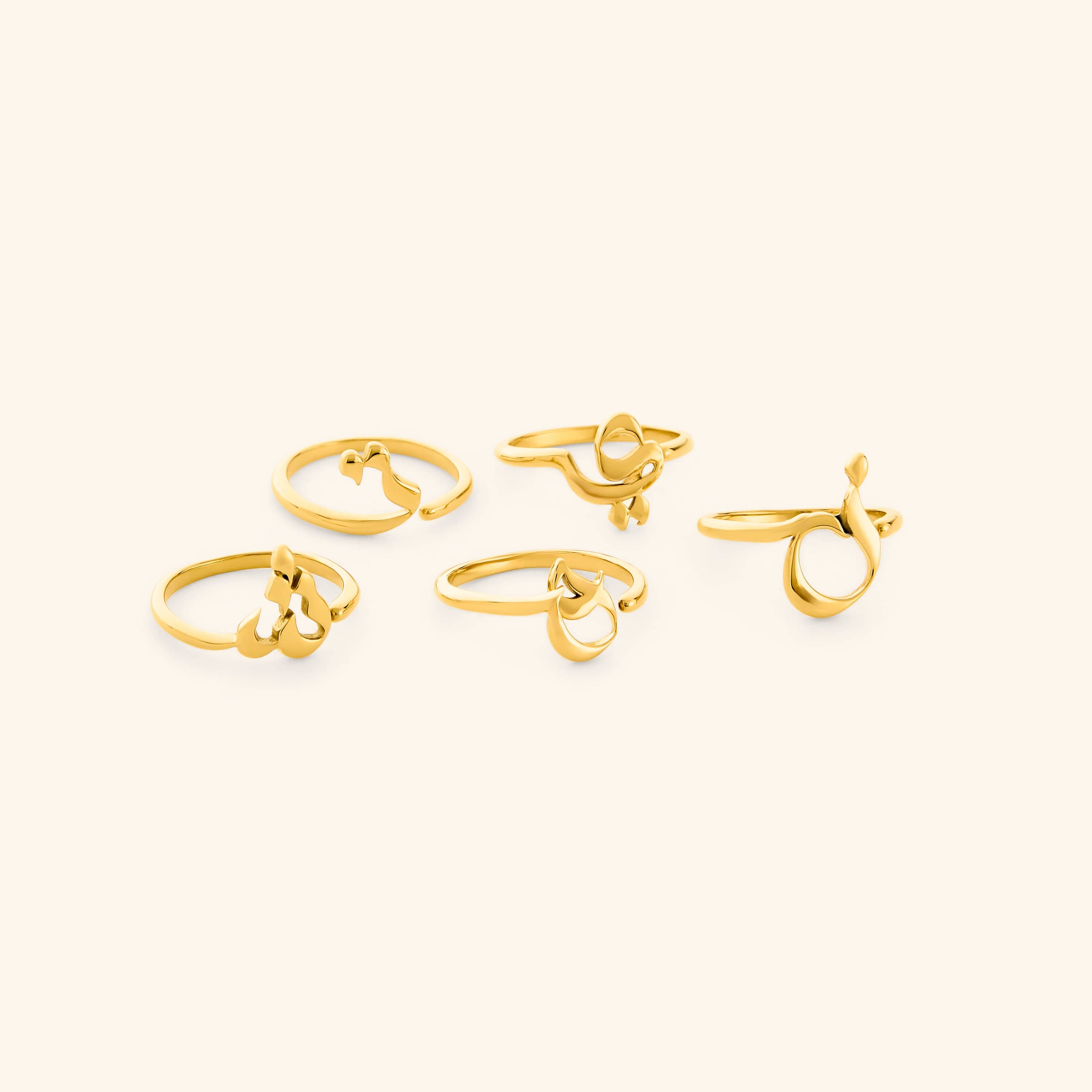 Arabic Letter Wrap Ring