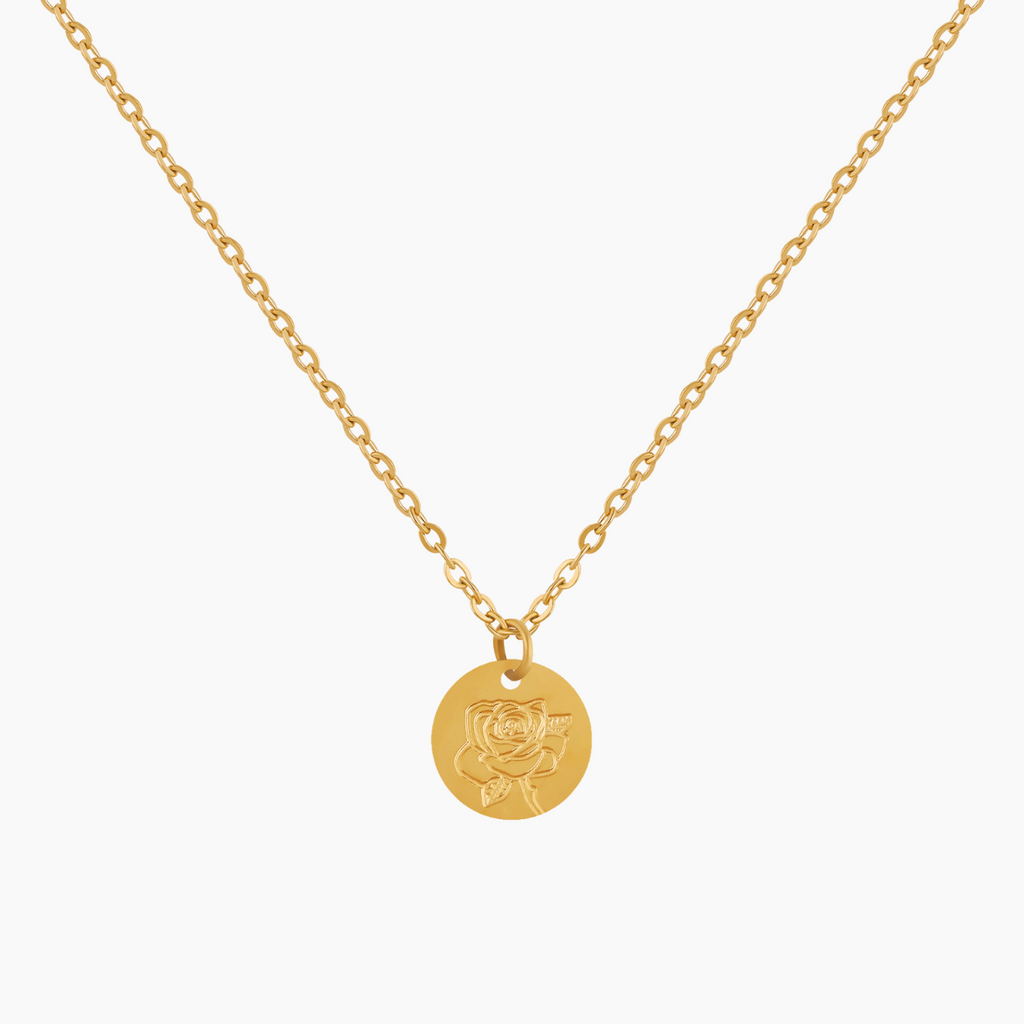 Birth Flower Pendant Necklace